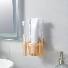 Plastic Toothbrush Holder Wall Mounted Storage Rack