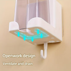 Wall Mounted Toothbrush Holder with Gargle Cup