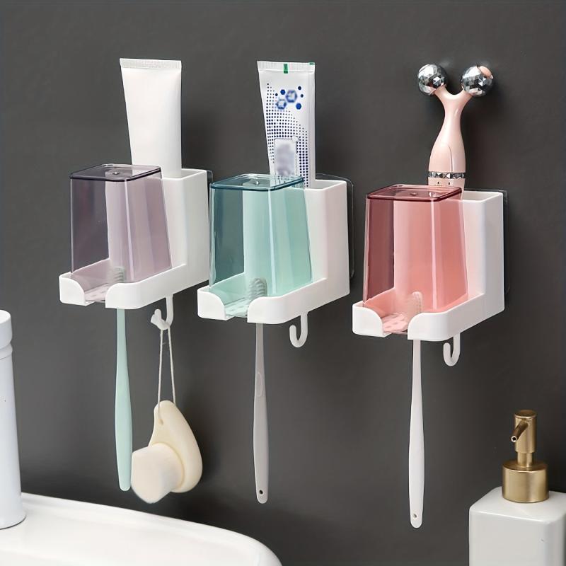 Wall Mounted Toothbrush Holder with Gargle Cup