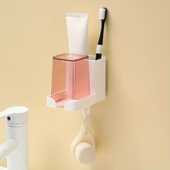 Wall Mounted Toothbrush Holder with Gargle Cup