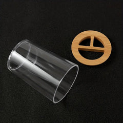 4pcs Bamboo Bathroom Accessories Set for Boho Decor