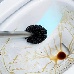 Stainless Steel Toilet Brush Set 360 No Dead Angle Brush Head