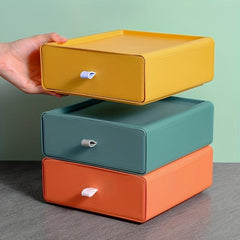 Plastic Desktop Storage Box Drawer Desk Organizer For Vanity Dresser