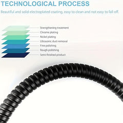 4pcs Rain Shower Hose Set with 3 Water Stop Filter Swivel Shower Head