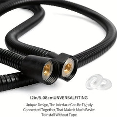 4pcs Rain Shower Hose Set with 3 Water Stop Filter Swivel Shower Head