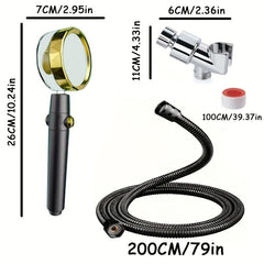 4pcs Rain Shower Hose Set with 3 Water Stop Filter Swivel Shower Head