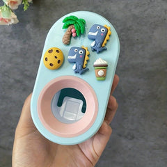 Automatic Toothpaste Squeezer 3D Cartoon Holder No Punching Squeezer