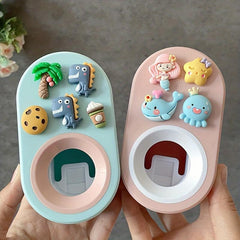 Automatic Toothpaste Squeezer 3D Cartoon Holder No Punching Squeezer