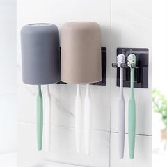Wash Cup Hook & Toothbrush Holder Set with Cup