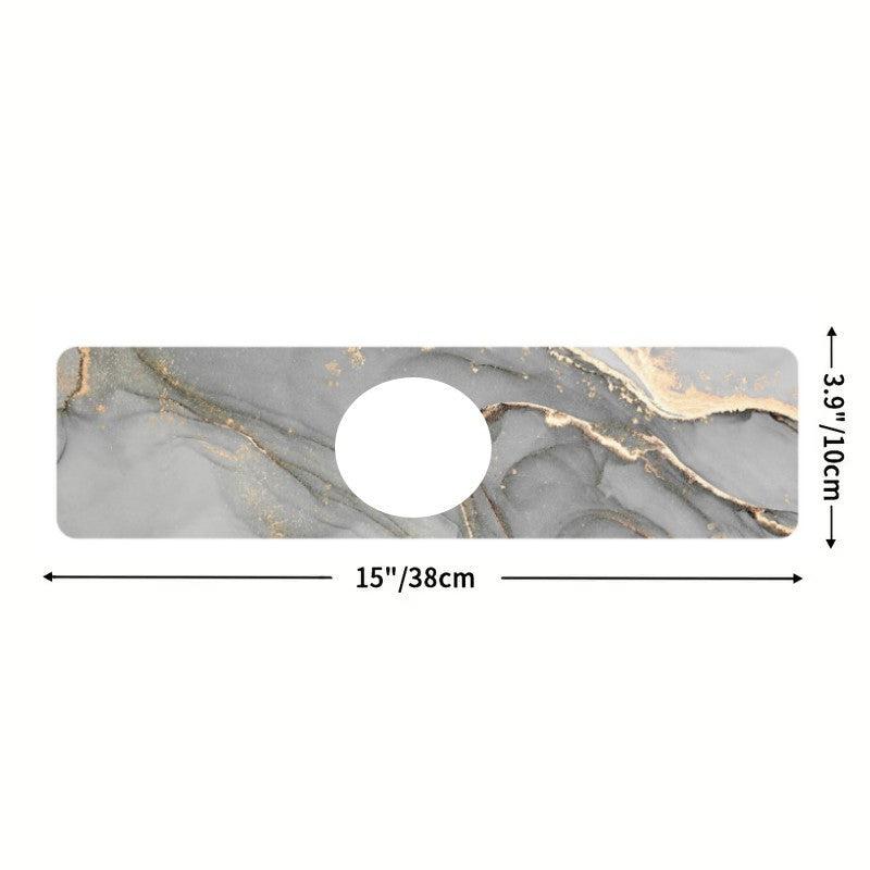Marble Pattern Sink Faucet Mat Bathroom Countertop Drying Mat