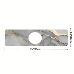 Marble Pattern Sink Faucet Mat Bathroom Countertop Drying Mat