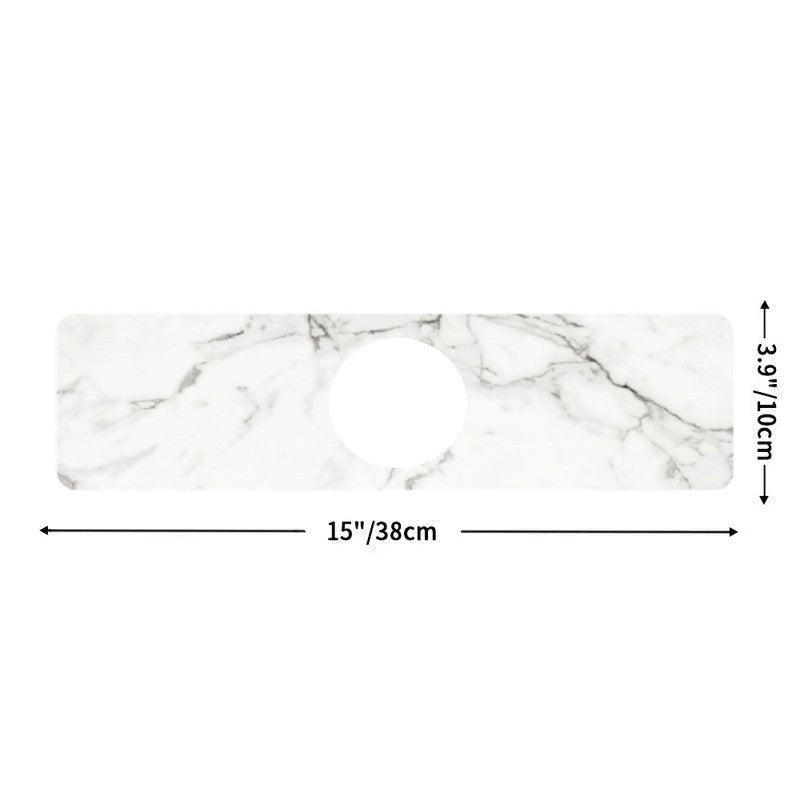 Marble Pattern Sink Faucet Mat Bathroom Countertop Drying Mat