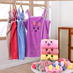 Rabbit Ears Kids Bathrobe Coral Fleece Towel