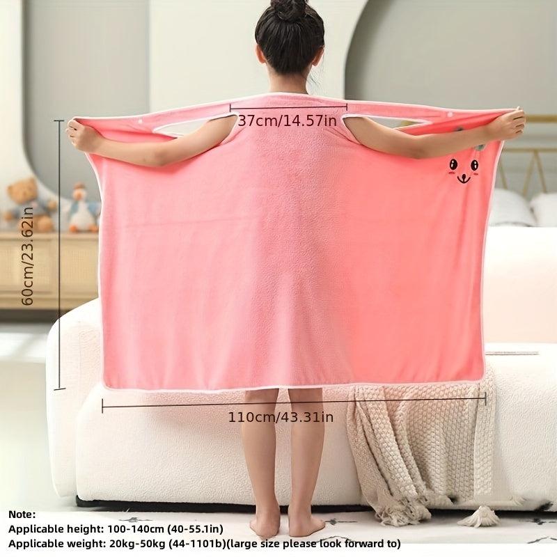 Rabbit Ears Kids Bathrobe Coral Fleece Towel