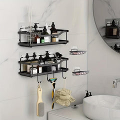 Stainless Steel Shower Caddy Adhesive No Drilling
