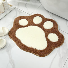 Foot Shaped Floor Mat Water Absorbing Non Slip Rug
