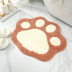 Foot Shaped Floor Mat Water Absorbing Non Slip Rug