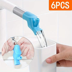 6pcs Silicone Extension Bathroom Faucets Teeth Cleaning Tool Carry Lightweight