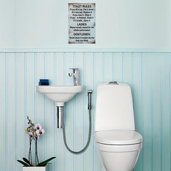 Funny Toilet Rules Sticker Bathroom Decal Room Decor