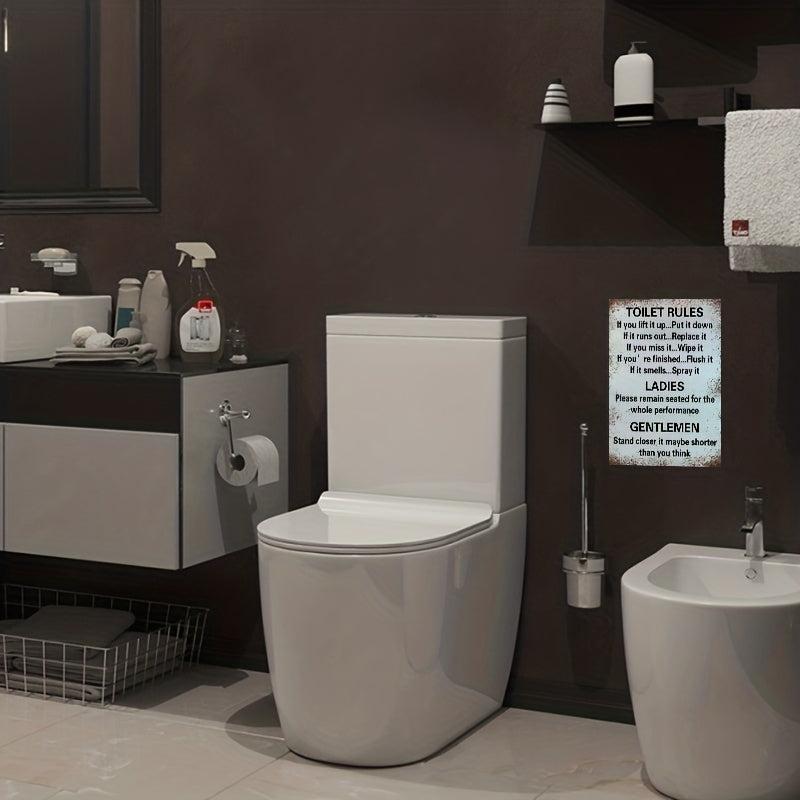 Funny Toilet Rules Sticker Bathroom Decal Room Decor