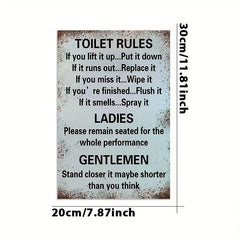 Funny Toilet Rules Sticker Bathroom Decal Room Decor