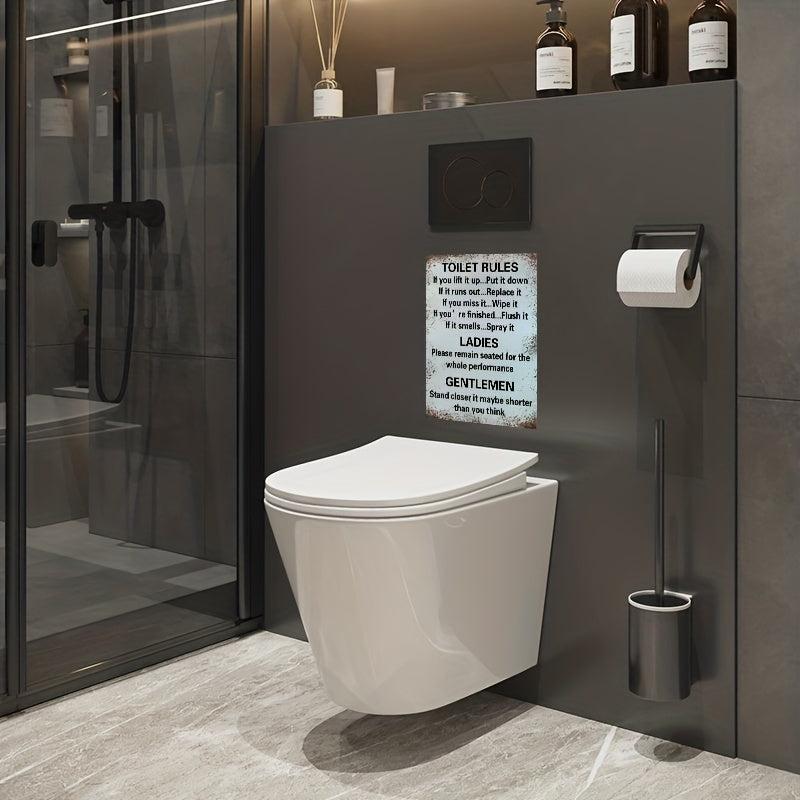 Funny Toilet Rules Sticker Bathroom Decal Room Decor