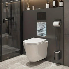 Funny Toilet Rules Sticker Bathroom Decal Room Decor