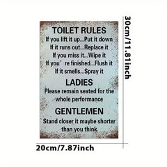 Funny Toilet Rules Sticker Bathroom Decal Room Decor