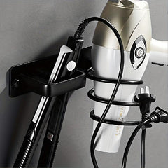 Hair Dryer Holder Wall Mounted Storage Rack Bathroom Shelf