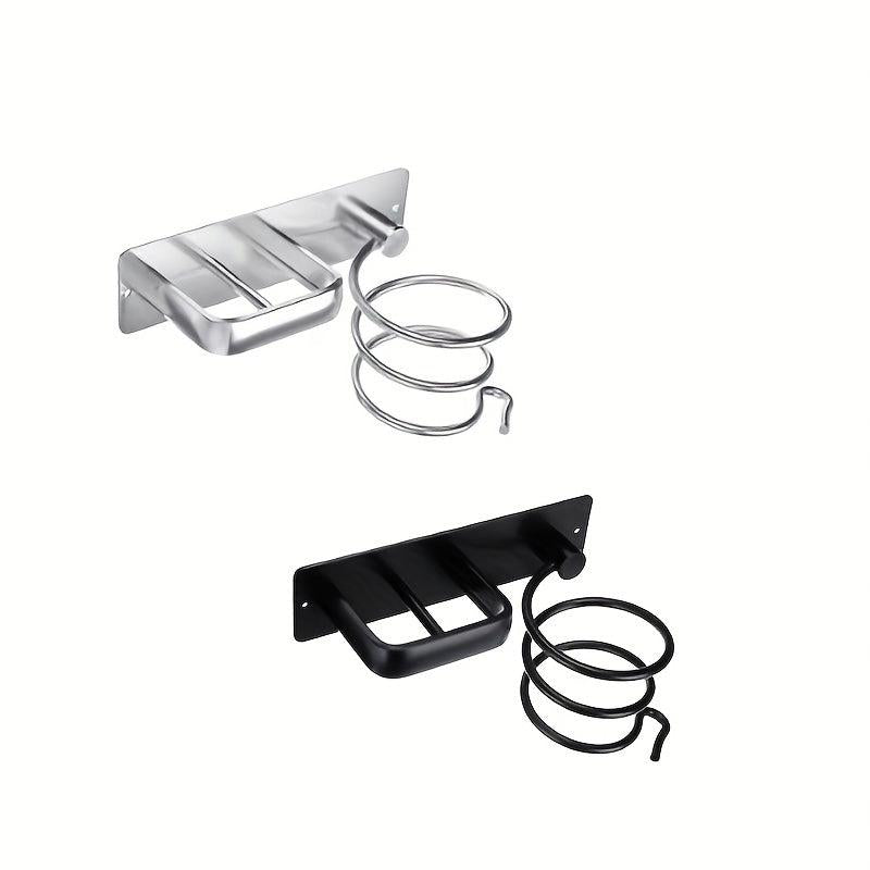 Hair Dryer Holder Wall Mounted Storage Rack Bathroom Shelf