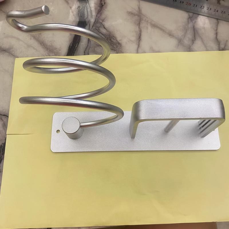 Hair Dryer Holder Wall Mounted Storage Rack Bathroom Shelf