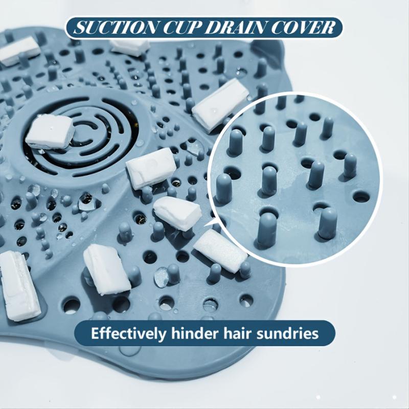 Suction Cup Floor Drain Filter Trap Square Drain Cover for Shower