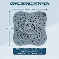 Suction Cup Floor Drain Filter Trap Square Drain Cover for Shower