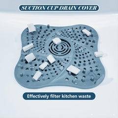 Suction Cup Floor Drain Filter Trap Square Drain Cover for Shower