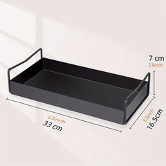 Wrought Iron Coffee Table Tray with Handles & Towel Racks