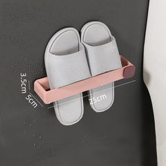 Space-Saving Wall Mount Shoe Rack for Bathroom with Towel and Slipper Holder