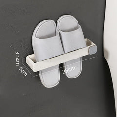 Space-Saving Wall Mount Shoe Rack for Bathroom with Towel and Slipper Holder