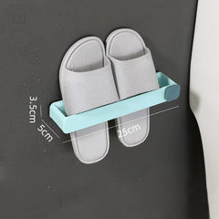 Space-Saving Wall Mount Shoe Rack for Bathroom with Towel and Slipper Holder