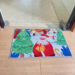 Christmas Doormat Non Slip Entry Household Decoration Carpet
