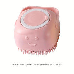 Pet Bath Massage Brush Soft Silicone Shampoo Dispenser