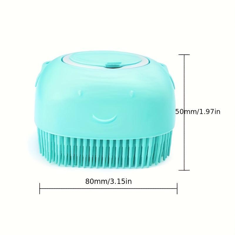 Pet Bath Massage Brush Soft Silicone Shampoo Dispenser