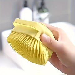 Pet Bath Massage Brush Soft Silicone Shampoo Dispenser