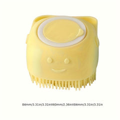 Pet Bath Massage Brush Soft Silicone Shampoo Dispenser