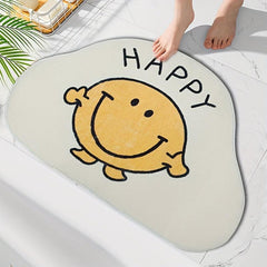 Cartoon Bathroom Rugs Non slip Toilet Mats Absorbent Soft Doormat