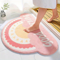 Cartoon Bathroom Rugs Non slip Toilet Mats Absorbent Soft Doormat