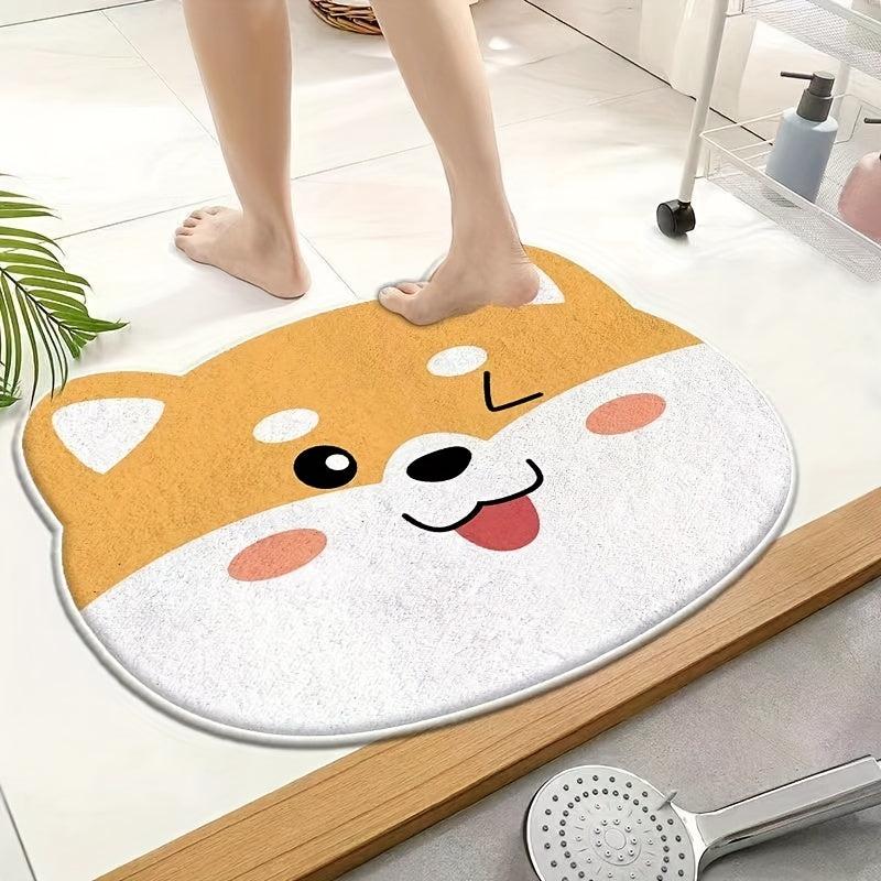 Cartoon Bathroom Rugs Non slip Toilet Mats Absorbent Soft Doormat