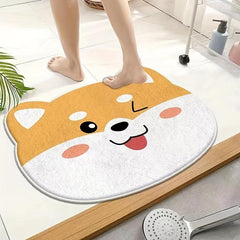 Cartoon Bathroom Rugs Non slip Toilet Mats Absorbent Soft Doormat