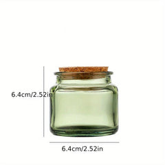 3.38oz Transparent Glass Jar with Cork Stopper