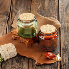 3.38oz Transparent Glass Jar with Cork Stopper