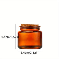 3.38oz Transparent Glass Jar with Cork Stopper